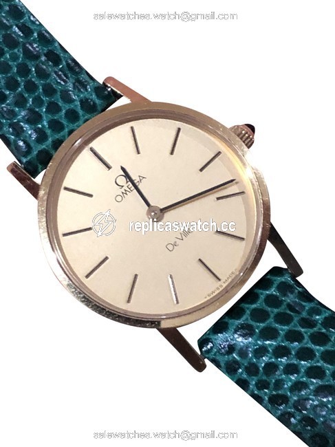 Omega Gold Green De Ville Vintage Ladies 1960s Watch Omega Gold Green De Ville Vintage Ladies 1960s Watch