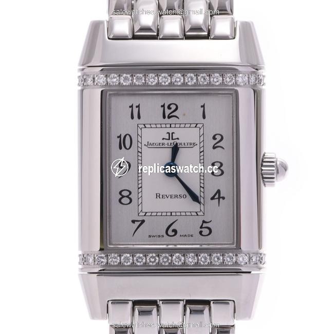 Jaeger-LeCoultre Silver Diamonds Stainless Steel Reverso 265.8.080 Quartz Womens Wristwatch 20 Mm Watch Jaeger-LeCoultre Silver Diamonds Stainless Steel Reverso 265.8.080 Quartz Womens Wristwatch 20 Mm Watch