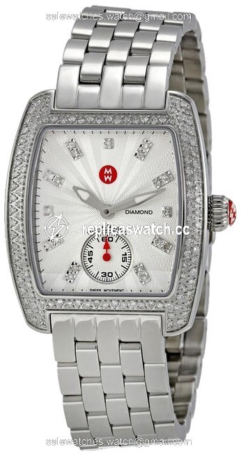 Michele Pave Diamond Silver Womens urban Petite With Watch Michele Pave Diamond Silver Womens urban Petite With Watch