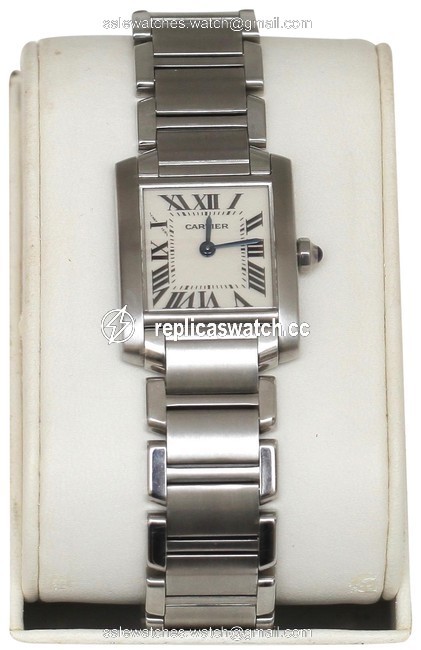 Cartier Silver Tank Francaise Quartz Stainless Steel Bracelet 20mm Watch Cartier Silver Tank Francaise Quartz Stainless Steel Bracelet 20mm Watch