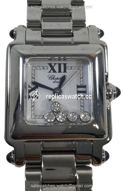 Chopard Silver Happy Sport Diamond Steel Quartz Ladies Watch Chopard Silver Happy Sport Diamond Steel Quartz Ladies Watch