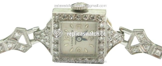 Longines Platinum Vintage Diamond .35ct 6" Watch Longines Platinum Vintage Diamond .35ct 6" Watch