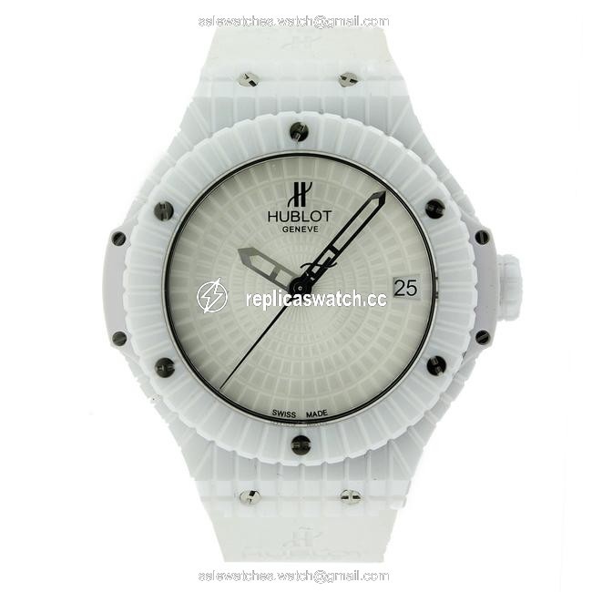 Hublot White Big Bang Caviar 41mm - 346.hx.2800.rw Watch Hublot White Big Bang Caviar 41mm - 346.hx.2800.rw Watch