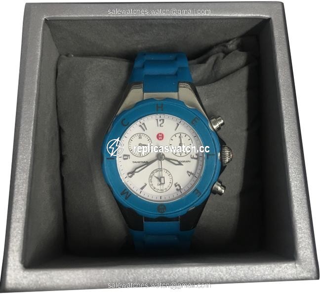 Michele Blue Jelly Mww12d000004 Womens tahitian Bean Quartz Stainless Steel and Rubber Dress Watch Michele Blue Jelly Mww12d000004 Womens tahitian Bean Quartz Stainless Steel and Rubber Dress Watch