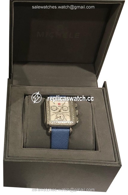 Michele Silver Deco Diamond Dial Watch Michele Silver Deco Diamond Dial Watch