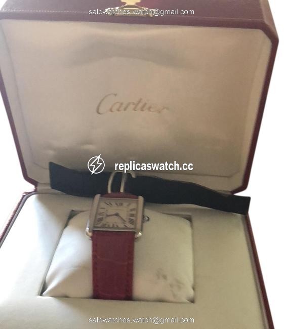 Cartier Silver Face Tank Watch Cartier Silver Face Tank Watch