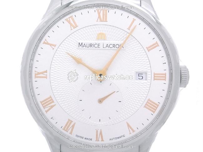 Maurice Lacroix Roman Masterpiece Tradition Small Second Mens Stainless Steel Silver Dial Dh39689 Watch Maurice Lacroix Roman Masterpiece Tradition Small Second Mens Stainless Steel Silver Dial Dh39689 Watch