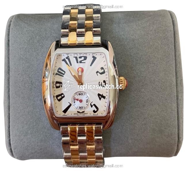 Michele Silver Gold Urban Mini Two Tones Ladies Mww02a000608 Watch Michele Silver Gold Urban Mini Two Tones Ladies Mww02a000608 Watch