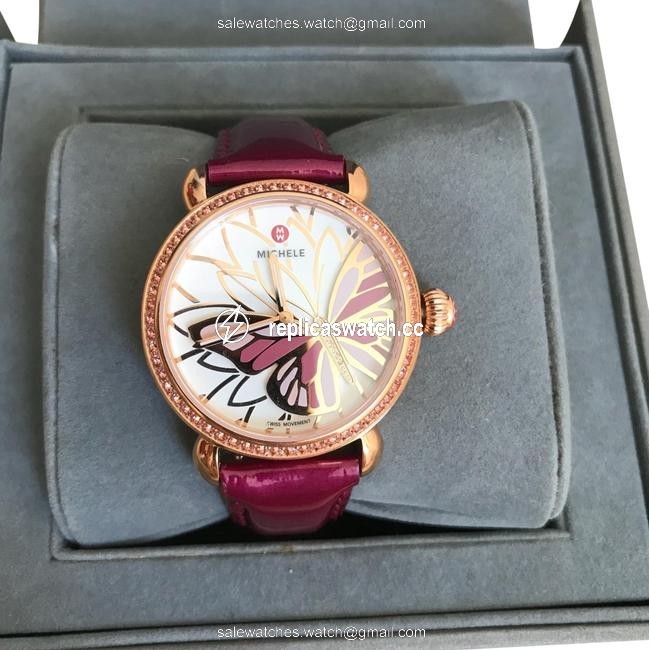 Michele Multicolor New Garden Party Topaz Rose Gold Diamond Butterfly Mw05d36b4995 Watch Michele Multicolor New Garden Party Topaz Rose Gold Diamond Butterfly Mw05d36b4995 Watch