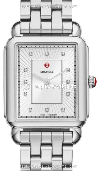 Michele Silver Deco Ii Mop Mww06x000026 Watch Michele Silver Deco Ii Mop Mww06x000026 Watch