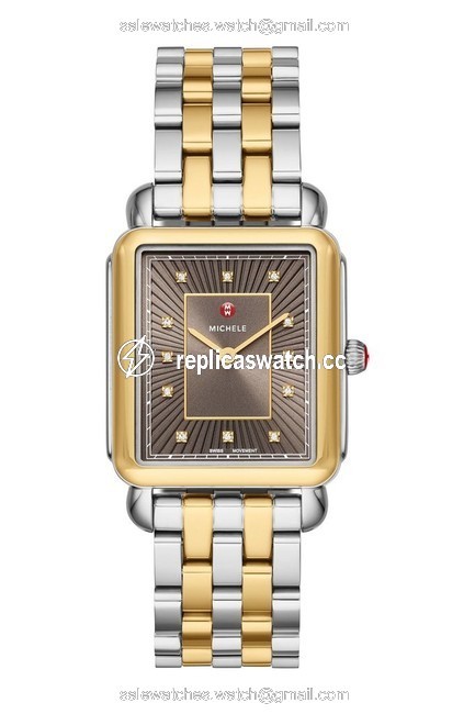 Michele Multicolor Deco Ii Two-tone Diamond Accent Mww06x000033 Watch Michele Multicolor Deco Ii Two-tone Diamond Accent Mww06x000033 Watch