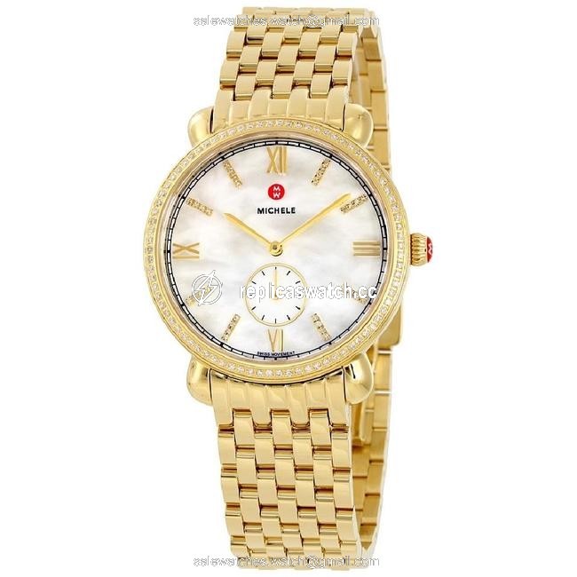 Michele Gold Gracile Gold-tone Diamond Mww26a000009 Watch Michele Gold Gracile Gold-tone Diamond Mww26a000009 Watch