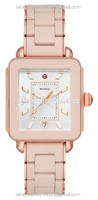 Michele Pink New Deco Sport Gold Desert Rose Wrapped Silicone Mww06k000018 Watch Michele Pink New Deco Sport Gold Desert Rose Wrapped Silicone Mww06k000018 Watch