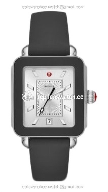 Michele Black / Silver Deco Sport and Silicone Mww06k000002 Watch Michele Black / Silver Deco Sport and Silicone Mww06k000002 Watch