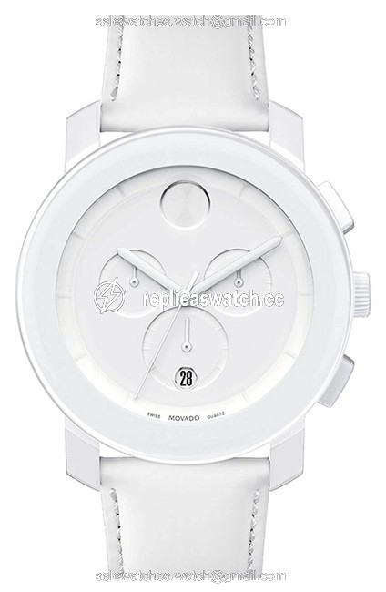 Movado White Bold Chronograph Leather Dial 3600011 Watch Movado White Bold Chronograph Leather Dial 3600011 Watch