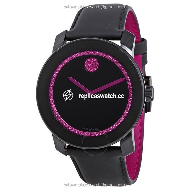 Movado Green Watercolor Bold 42 Special Edition Bcrf Pink and Black Leather 3600184 Watch Movado Green Watercolor Bold 42 Special Edition Bcrf Pink and Black Leather 3600184 Watch