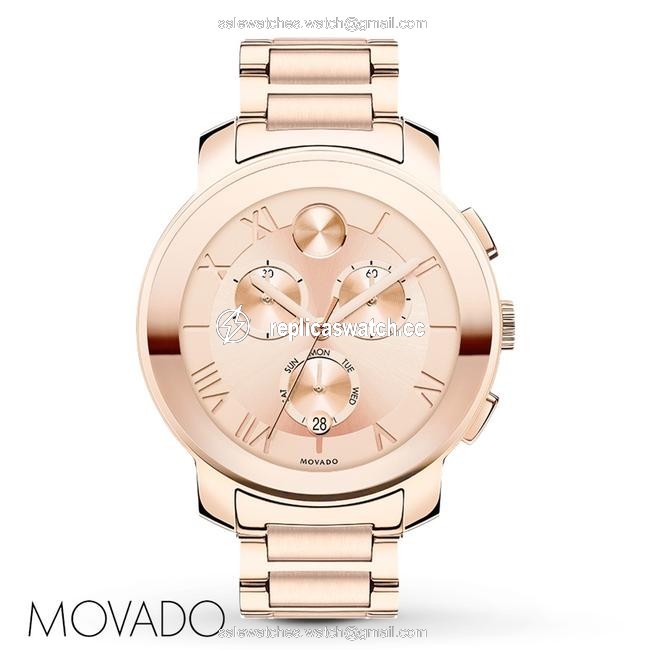 Movado Rose-gold Bold Chronograph Rose Dial Womens 3600210 Watch Movado Rose-gold Bold Chronograph Rose Dial Womens 3600210 Watch
