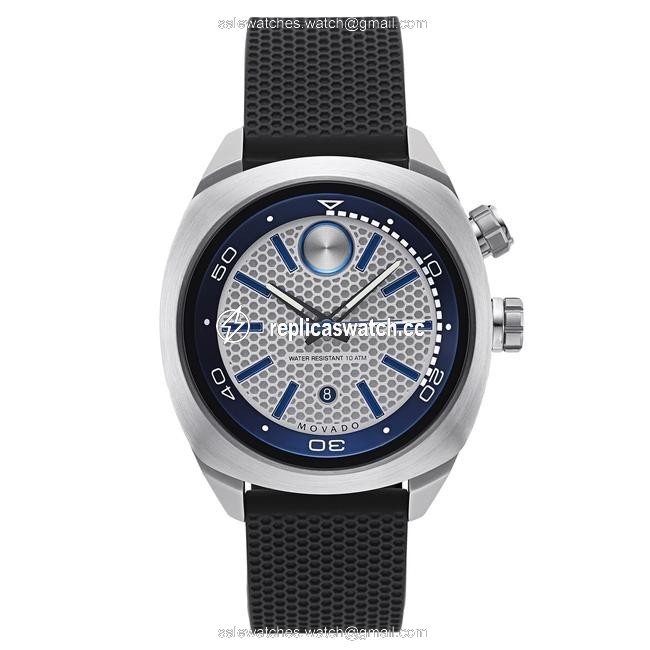 Movado Black/ Blue Mens Bold Silver Dial Mens 3600368 Watch Movado Black/ Blue Mens Bold Silver Dial Mens 3600368 Watch