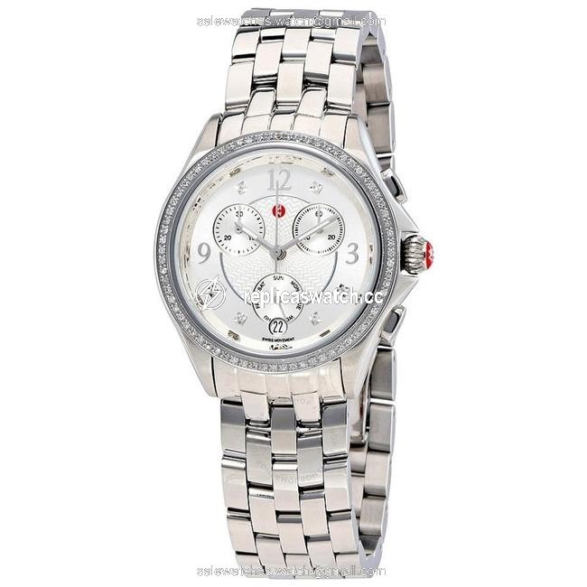 Michele Silver Belmore Chrono Diamond Diamond Dial Mww29b000001 Watch Michele Silver Belmore Chrono Diamond Diamond Dial Mww29b000001 Watch