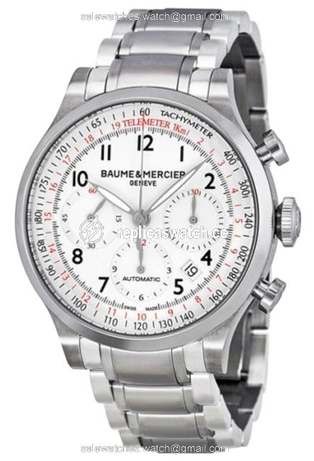 Baume & Mercier Silver and White Dial Capeland Chronograph Mens Moa10061 Watch Baume & Mercier Silver and White Dial Capeland Chronograph Mens Moa10061 Watch
