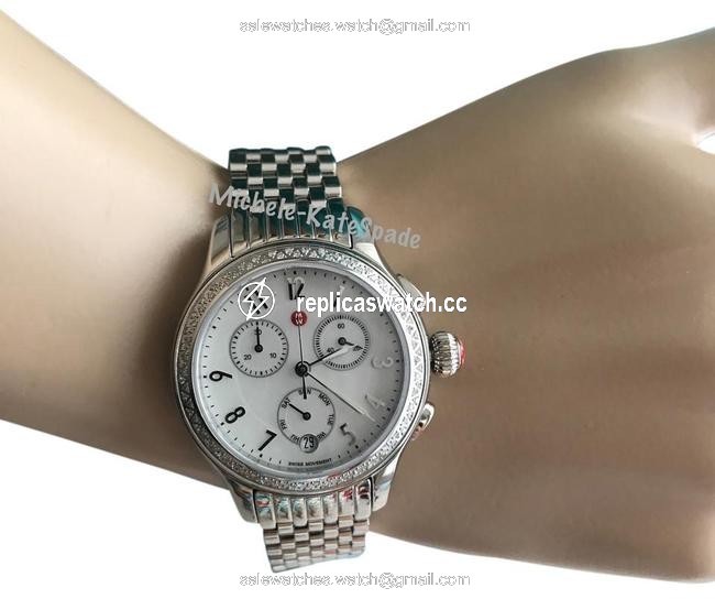 Michele Silver jetway Chronograph Diamond Date Mop Mww23a000001 Watch Michele Silver jetway Chronograph Diamond Date Mop Mww23a000001 Watch