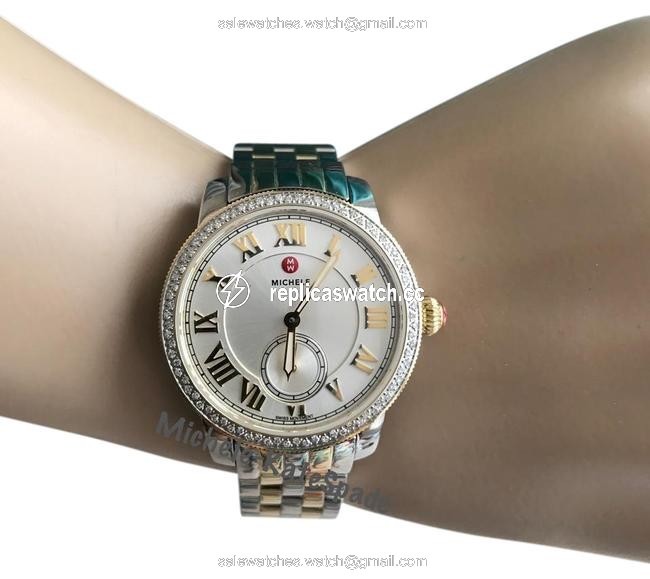 Michele Gold/ Silver Harbor 2 Tones Dial Mww28a000002 Watch Michele Gold/ Silver Harbor 2 Tones Dial Mww28a000002 Watch