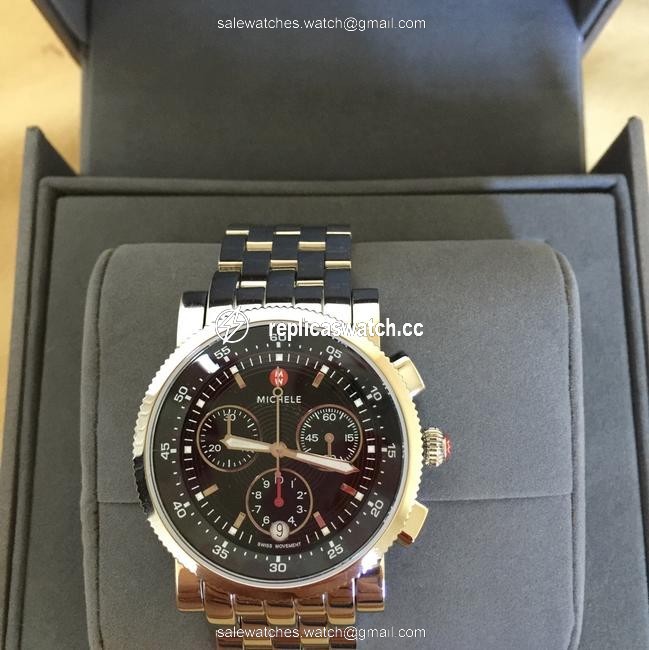 Michele Silver/ Black Sport Sail Dial Mww01c000022 Watch Michele Silver/ Black Sport Sail Dial Mww01c000022 Watch