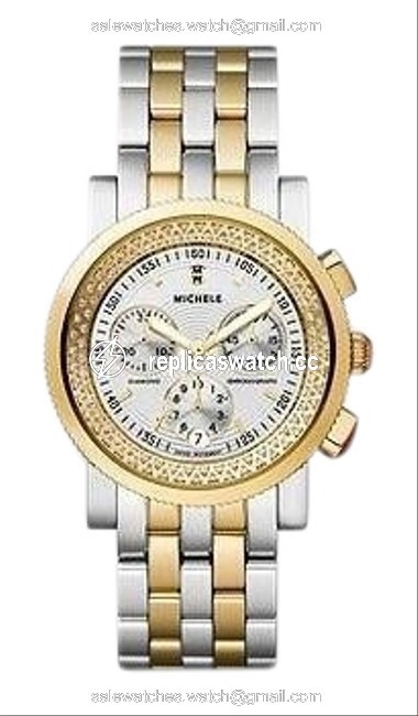 Michele Gold/ Silver Edition Sport Sail High Shine Diamond Two-tone Mww01c000132 Watch Michele Gold/ Silver Edition Sport Sail High Shine Diamond Two-tone Mww01c000132 Watch