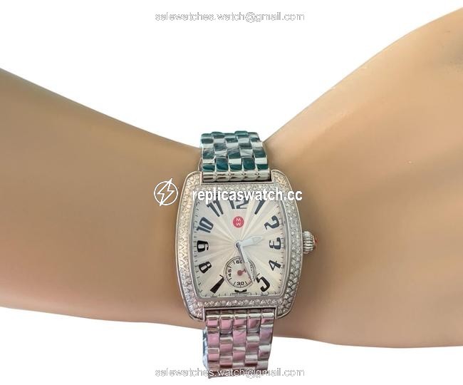 Michele Silver Urban Mini Diamond Bracelet Mww02a000619 Watch Michele Silver Urban Mini Diamond Bracelet Mww02a000619 Watch