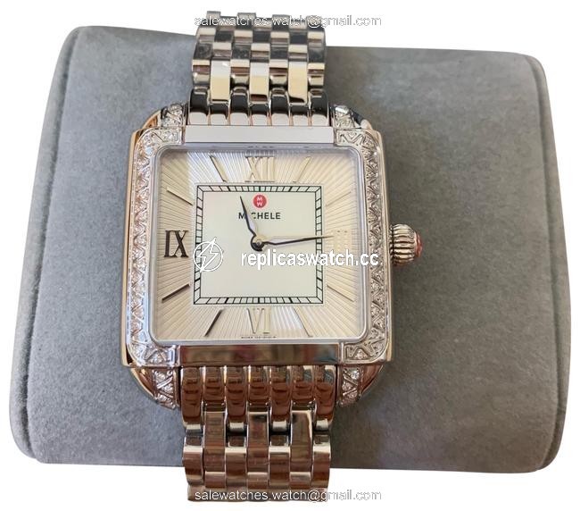 Michele Silver Milou Diamond Dial Bracelet Mww15a000092 Watch Michele Silver Milou Diamond Dial Bracelet Mww15a000092 Watch