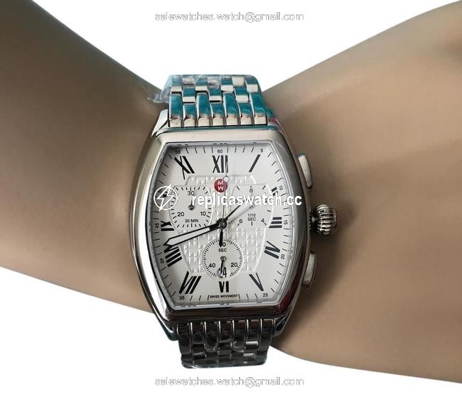 Michele Silver Stainless Releve Ladies Chronograph Mww19a000019 Watch Michele Silver Stainless Releve Ladies Chronograph Mww19a000019 Watch