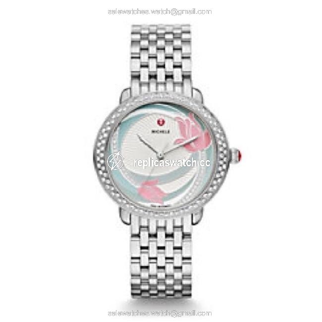 Michele Multicolor Serein 16 Mid Diamond Flower Diamond Mww21b000142 Watch Michele Multicolor Serein 16 Mid Diamond Flower Diamond Mww21b000142 Watch