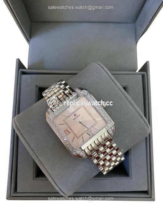 Michele Silver Milou Diamond Accent Bracelet Watch Michele Silver Milou Diamond Accent Bracelet Watch
