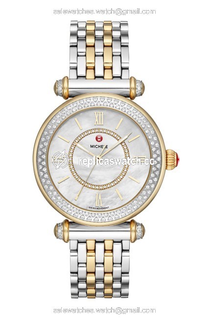 Michele Gold Black-friday-sale (Gold/Silver) Caber Diamond Mww16e000001 Watch Michele Gold Black-friday-sale (Gold/Silver) Caber Diamond Mww16e000001 Watch