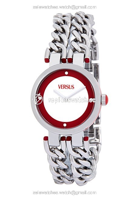 Versace Silver/Red Versus By Berlin Watch Versace Silver/Red Versus By Berlin Watch