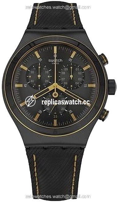 Swatch Noho Time Leather Chronograph Mens Watch Yvb400 Swatch Noho Time Leather Chronograph Mens Watch Yvb400