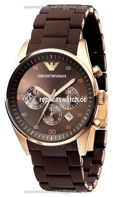 Emporio Armani Brown Rose Gold Mens Chronograph Ar5890 Watch Emporio Armani Brown Rose Gold Mens Chronograph Ar5890 Watch