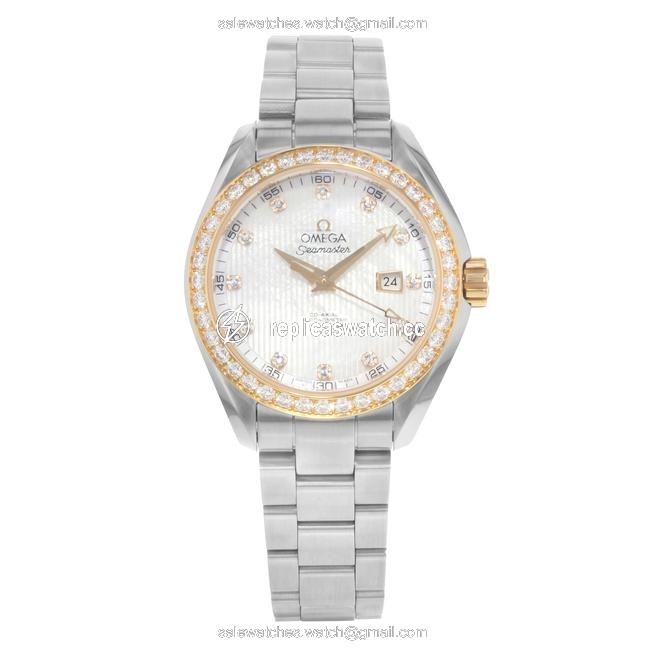 Omega Steel Seamaster Aqua Terra 231.25.34.20.55.003 Mop Diamond Ladies Watch Omega Steel Seamaster Aqua Terra 231.25.34.20.55.003 Mop Diamond Ladies Watch