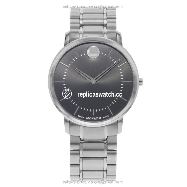Movado Stainless Steel Thin Classic 40mm Black Dial Quartz Mens 0606687 Watch Movado Stainless Steel Thin Classic 40mm Black Dial Quartz Mens 0606687 Watch