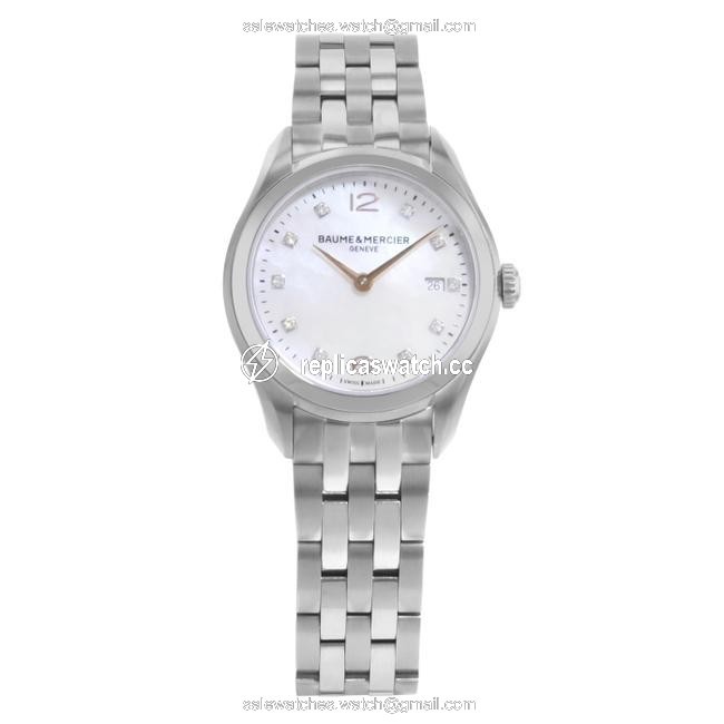 Baume & Mercier Stainless Steel Clifton Moa10176 Quartz Ladies Watch Baume & Mercier Stainless Steel Clifton Moa10176 Quartz Ladies Watch