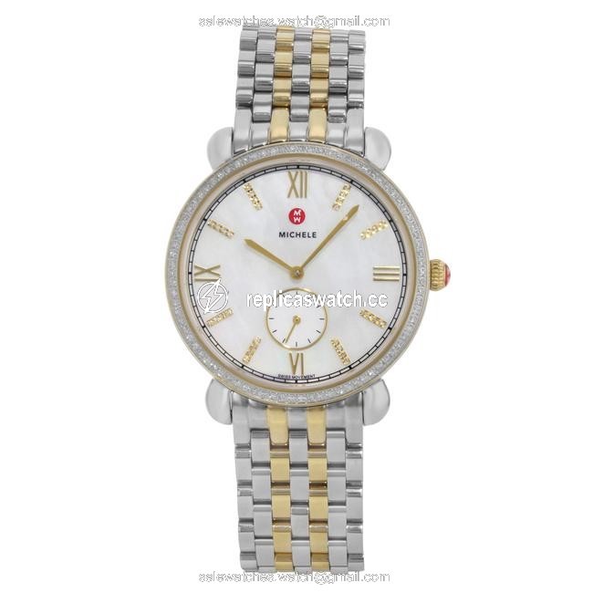Michele White Mop Gracile Mww26a000003 Stainlesssteel .40cts Diamond Quartz Ladies Watch Michele White Mop Gracile Mww26a000003 Stainlesssteel .40cts Diamond Quartz Ladies Watch