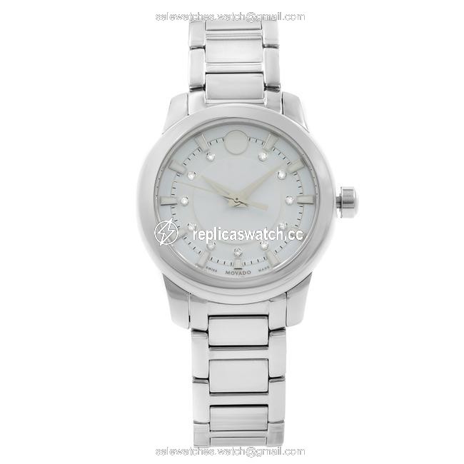 Movado White Collection Steel Ceramic Quartz Ladies 0606943 Watch Movado White Collection Steel Ceramic Quartz Ladies 0606943 Watch