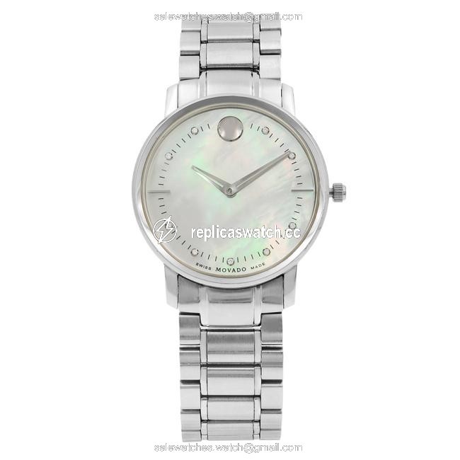Movado Steel Tc Museum Mop Dial Diamond Quartz Ladies 0606691 Watch Movado Steel Tc Museum Mop Dial Diamond Quartz Ladies 0606691 Watch