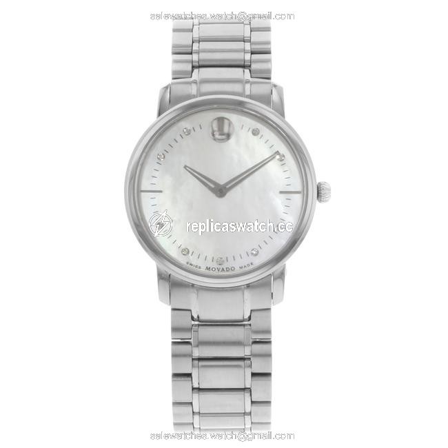 Movado Mother Of Pearl Tc Diamond Steel Quartz Ladies 0606691 Watch Movado Mother Of Pearl Tc Diamond Steel Quartz Ladies 0606691 Watch