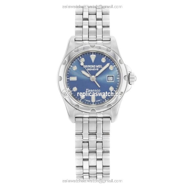 Raymond Weil Blue Face Ladies Quartz Watch Raymond Weil Blue Face Ladies Quartz Watch