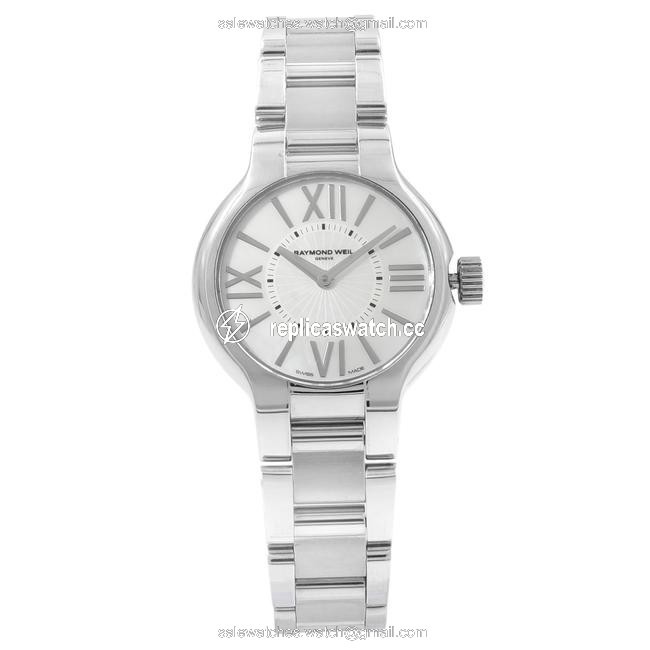 Raymond Weil Mother Of Pearl Noemia Aftermarket Crown Steel Quartz Ladies 5927-st-00907 Watch Raymond Weil Mother Of Pearl Noemia Aftermarket Crown Steel Quartz Ladies 5927-st-00907 Watch