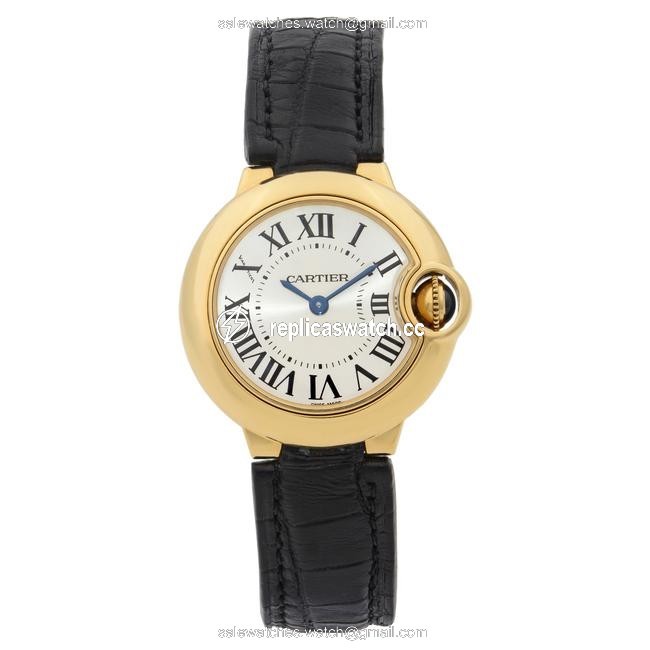 Cartier Silver Ballon Bleu 18k Yellow Gold Dial Quartz Ladies Watch Cartier Silver Ballon Bleu 18k Yellow Gold Dial Quartz Ladies Watch
