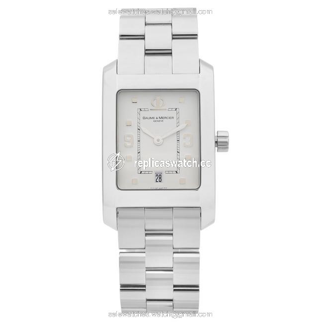 Baume & Mercier Steel Hampton Stainless White Dial Quartz Mens Moa08604 Watch Baume & Mercier Steel Hampton Stainless White Dial Quartz Mens Moa08604 Watch