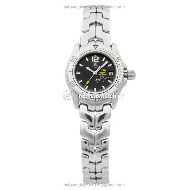 TAG Heuer Stainless Steel Senna 27mm Black Dial Quartz Ladies Wt141n Watch TAG Heuer Stainless Steel Senna 27mm Black Dial Quartz Ladies Wt141n Watch