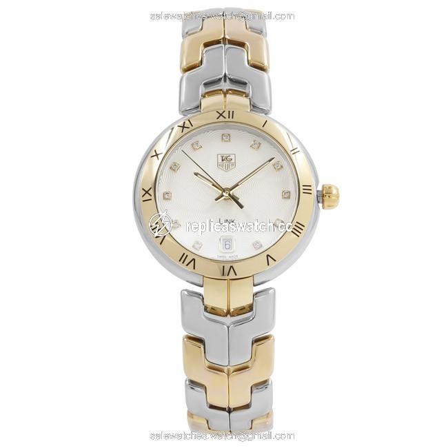 TAG Heuer Silver Link Steel 18k Gold Diamond Quartz Wat1350.bb0957 Watch TAG Heuer Silver Link Steel 18k Gold Diamond Quartz Wat1350.bb0957 Watch